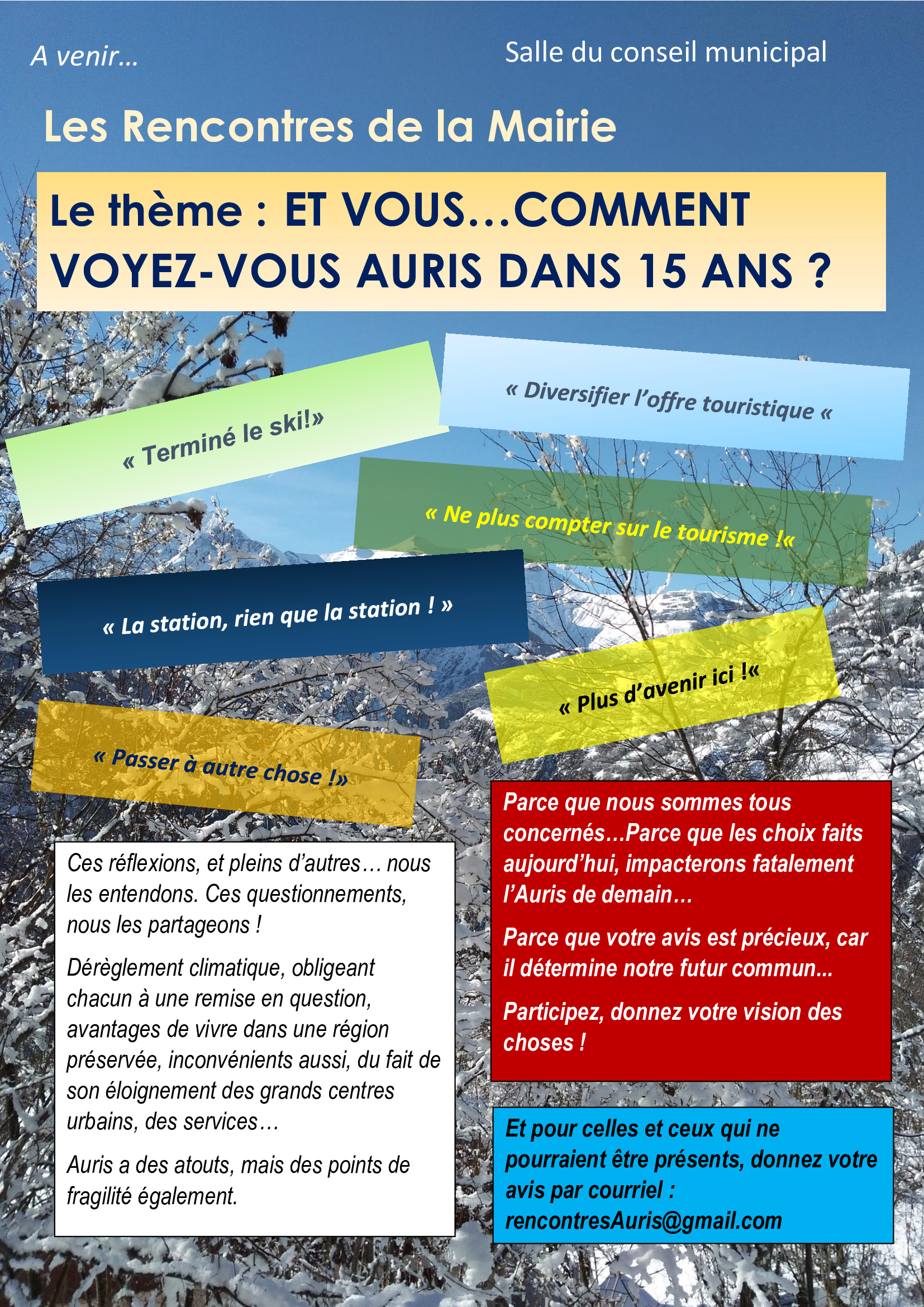 affiche et vous comment vous voyez Auris dans 15 ans